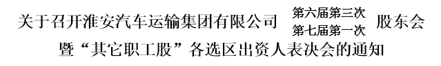 召开股东会暨出资人表决会通知