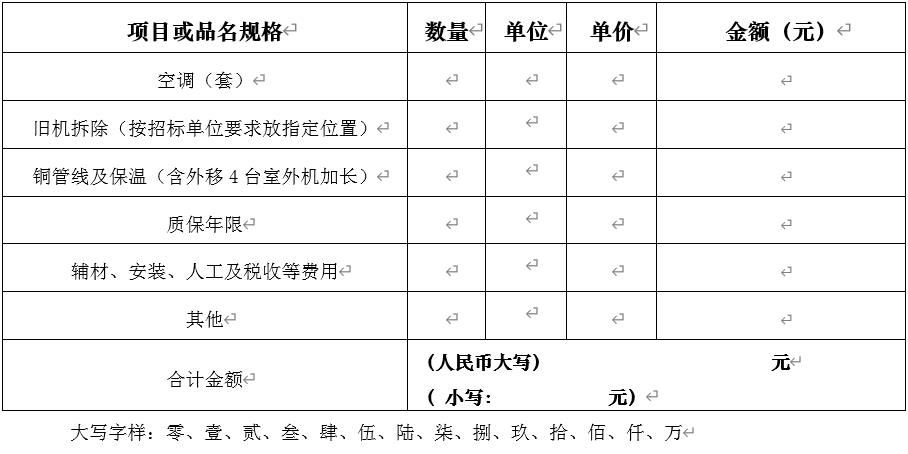 旅悦商务宾馆空调采购安装工程招标公告