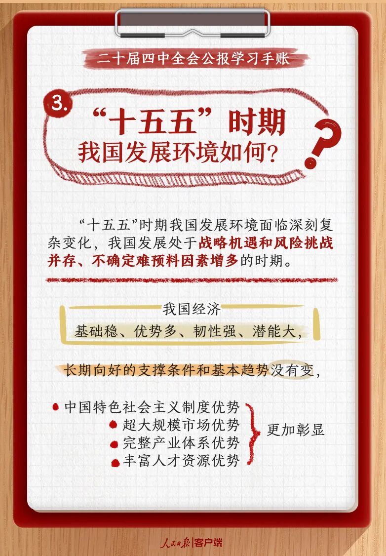 党的二十届四中全会公报学习手账