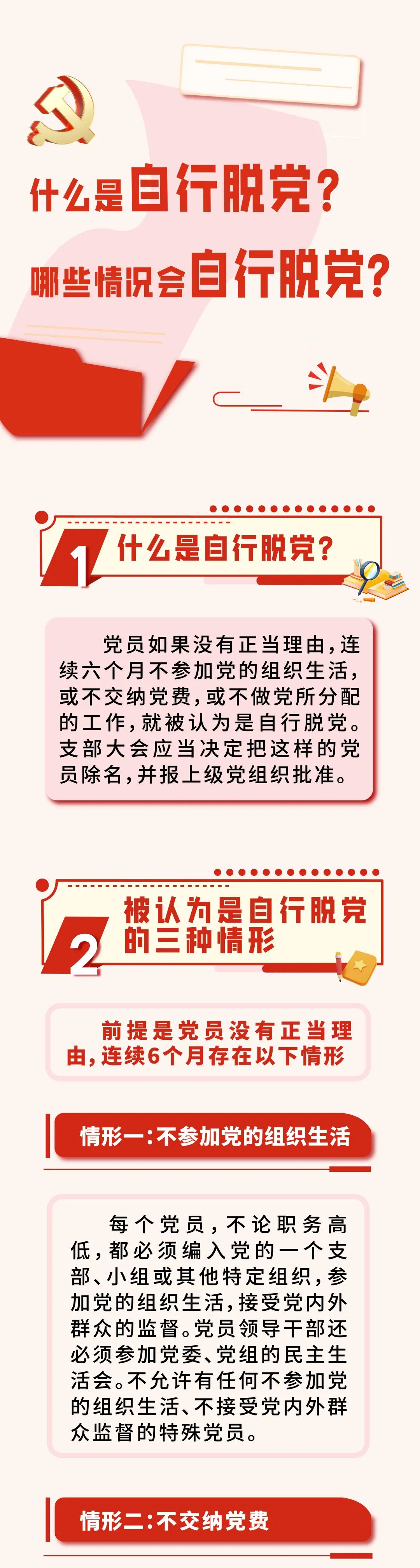 什么是自行脱党？哪些情况会自行脱党？
